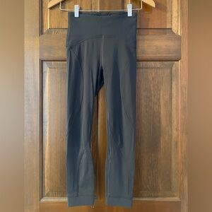 Size 4 Lululemon Train Free High Rise Crop Graphite Grey